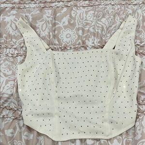 Wild Fable Cream Studded Blouse